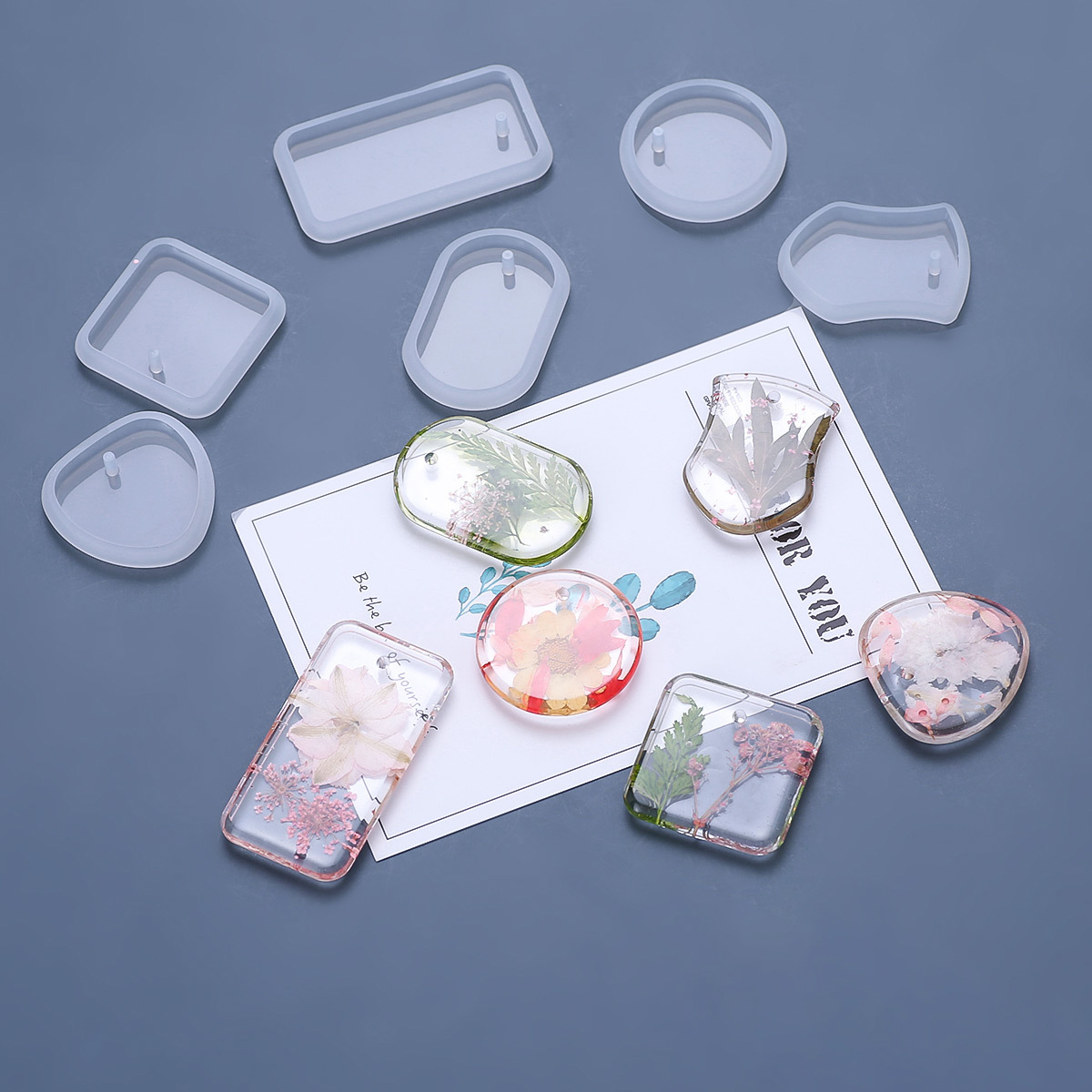 Resin Jewelry Kit - 1/6/10pcs DIY Sleutelhanger Hanger Siliconen Mal
