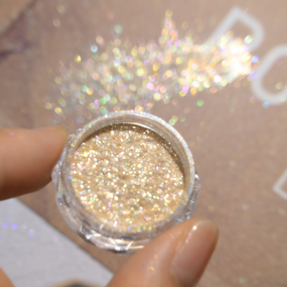 Gold Foil Flakes - Super glanzende gouden opaal nagelpoeder zeemeermin