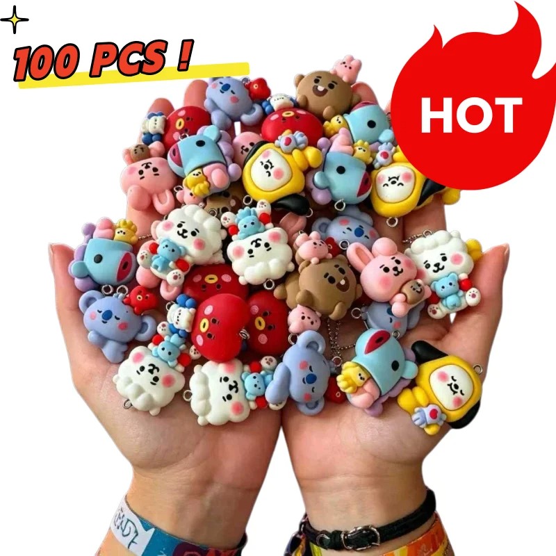Resin Craft Projects - 7 stks BT21 Hars Cartoon Charm