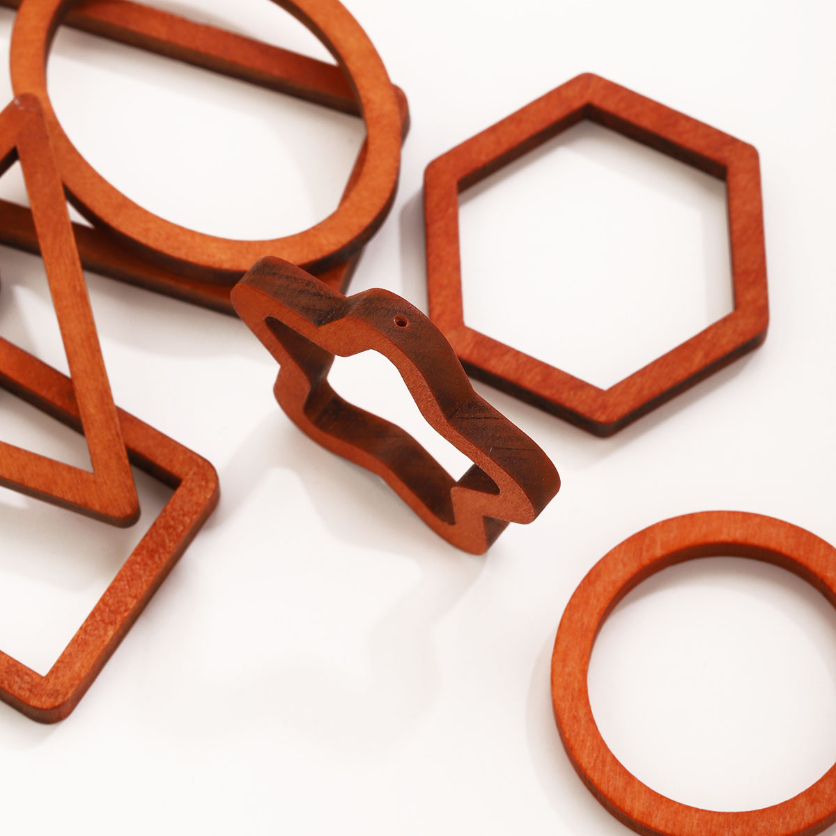 10 stuks houten hart vierkante - Resin Crafts recensie en prijs