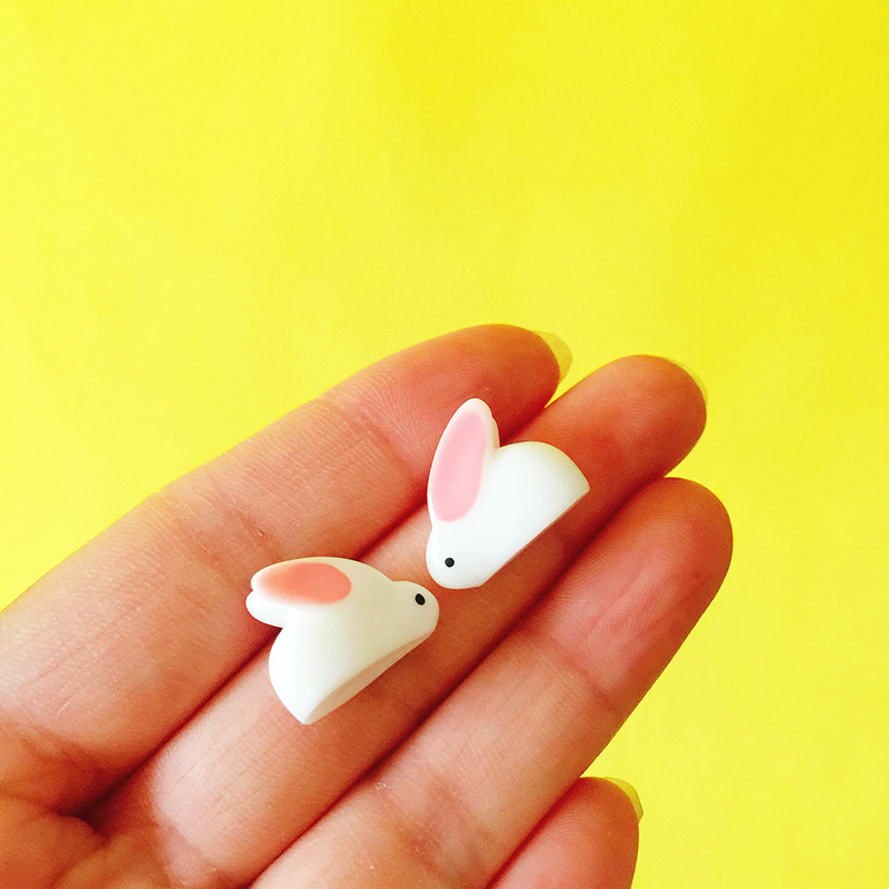 2 stuks schattig konijntje min - Resin Craft Supplies recensie en prijs