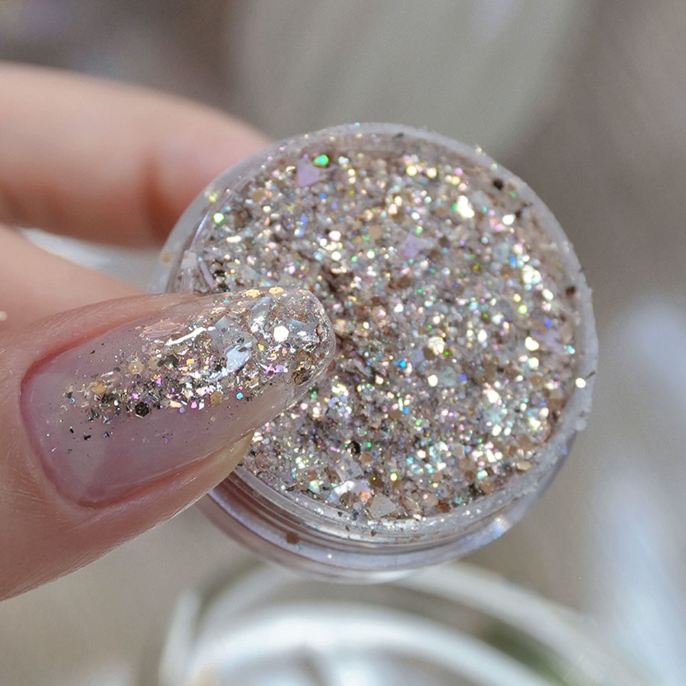 1/2 Dozen 1g Holografische Gli - Gold Foil Flakes recensie en prijs