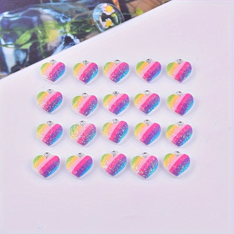 10 stuks kleurrijke hartvormig - Resin Craft Projects recensie en prijs