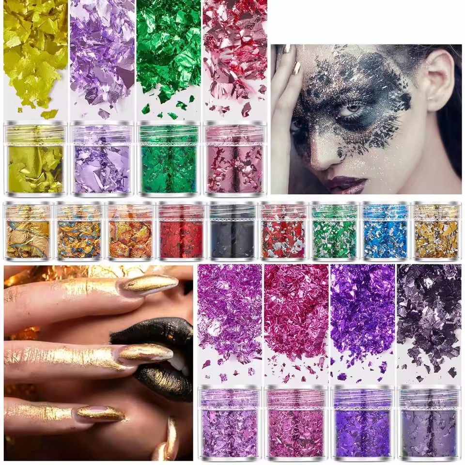 4-delige set goud zilver multi - Gold Foil Flakes recensie en prijs